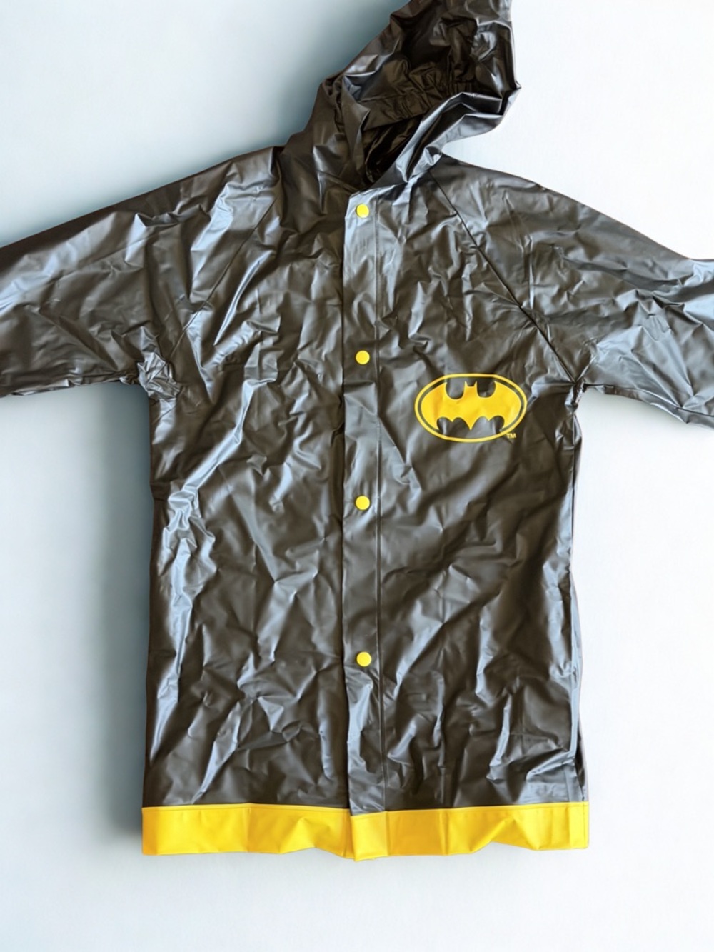 Batman Gray Raincoat with Yellow Accents